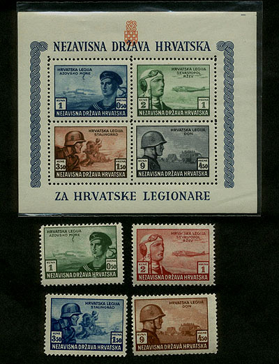 Croatian Legion stamps