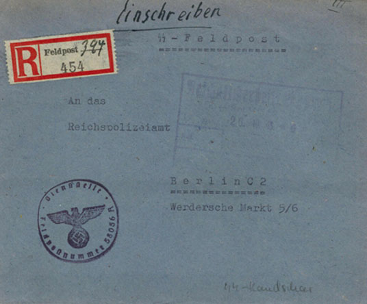 Croatian SS Register Feldpost